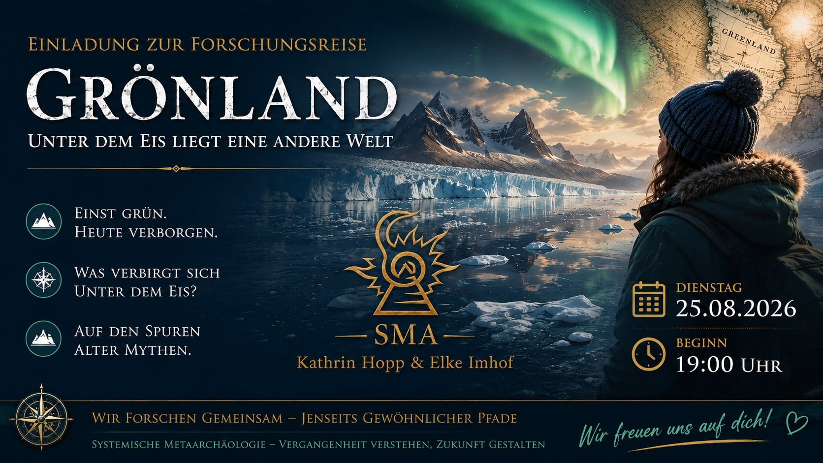 Flyer Einladung zur Forschungsreise Grönland