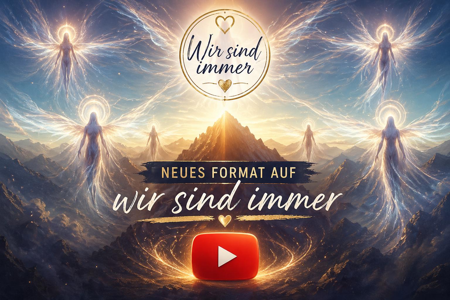 viele Engel am Himmel um eine Pyramide